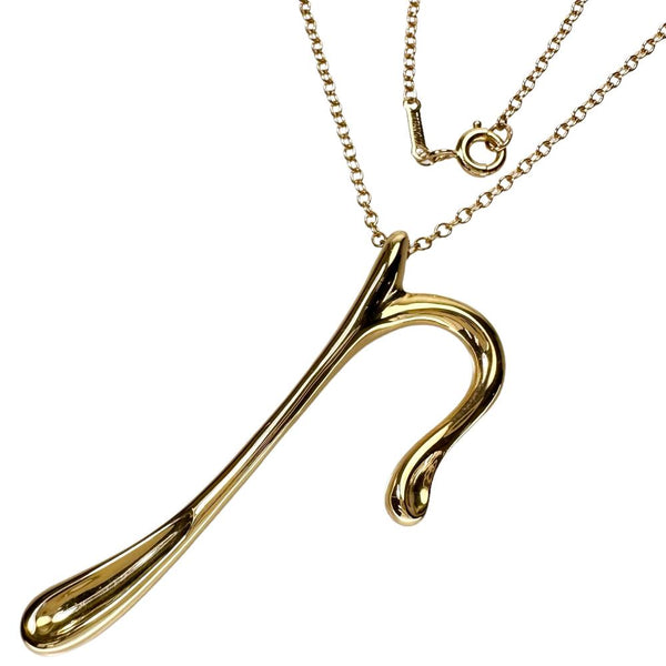 【TIFFANY&Co./ティファニー】 ネックレス ペレッティ レター イニシャルr K18YGイエローゴールド 18金 14.8g 76cm  レディース, 【中古】【真子質店】【BL】, 【IMaTx】