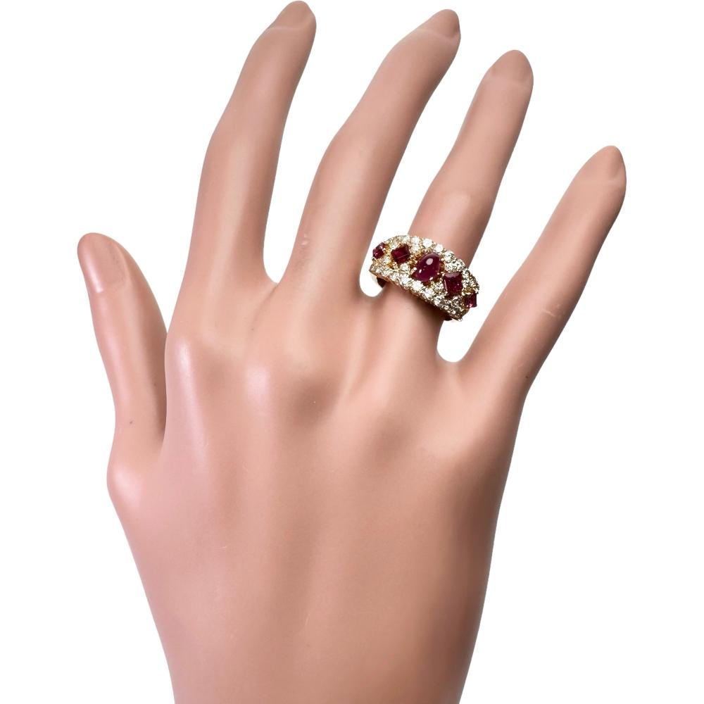 7号 ルビー 0.71ct ダイヤモンド 0.68ct リング・指輪 K18ゴールド 18