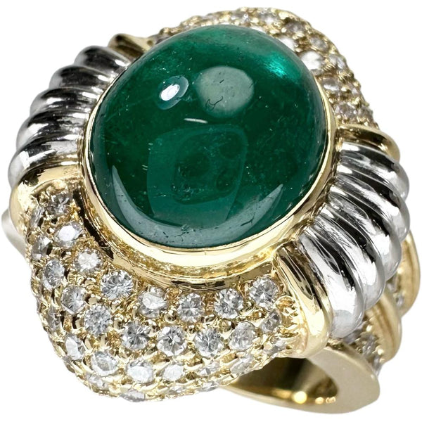 k18 18金 Pt900 エメラルド ダイアモンド リング E-004 k18 18金 Pt900 エメラルド ダイアモンド リング E-004