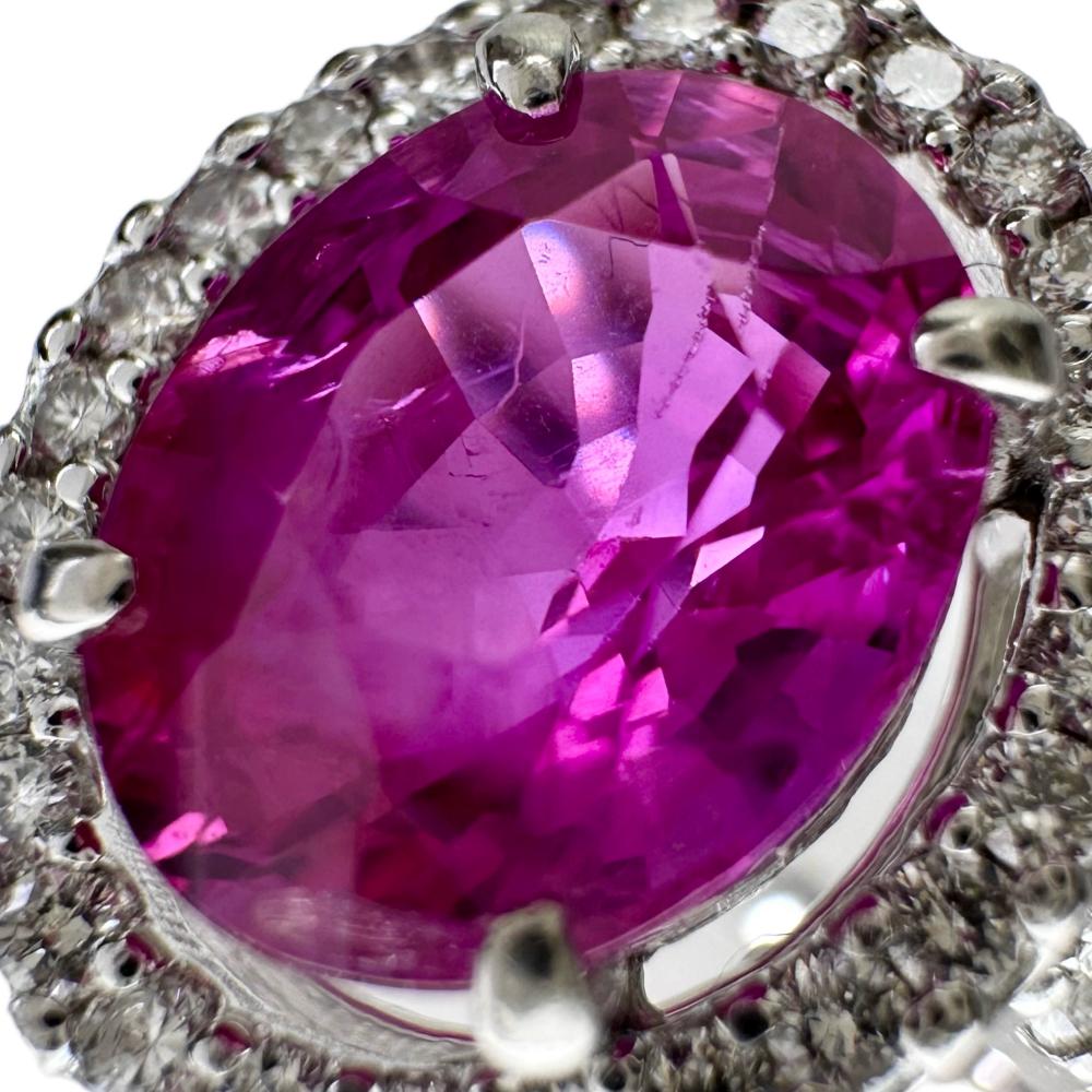 14号 ピンクサファイア 2.68ct ダイヤモンド 計0.41ct リング・指輪
