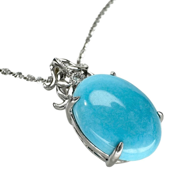 トルコ石/ターコイズ 6.31ct ダイヤモンド 0.02ct ネックレス K18WGホワイトゴールド 18金 6.2g 56cm レディース
【中古】【真子質店】【NN】




【DSMo】