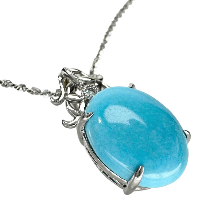 トルコ石/ターコイズ 6.31ct ダイヤモンド 0.02ct ネックレス K18WGホワイトゴールド 18金 6.2g 56cm レディース
【中古】【真子質店】【NN】




【DSMo】