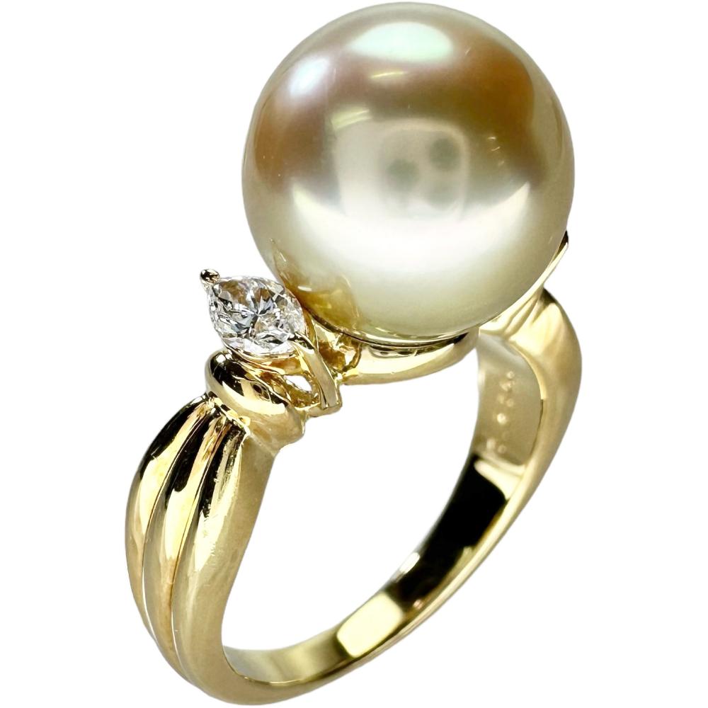 10号【MIKIMOTO/ミキモト】 ゴールデンパール/白蝶真珠10.7mm