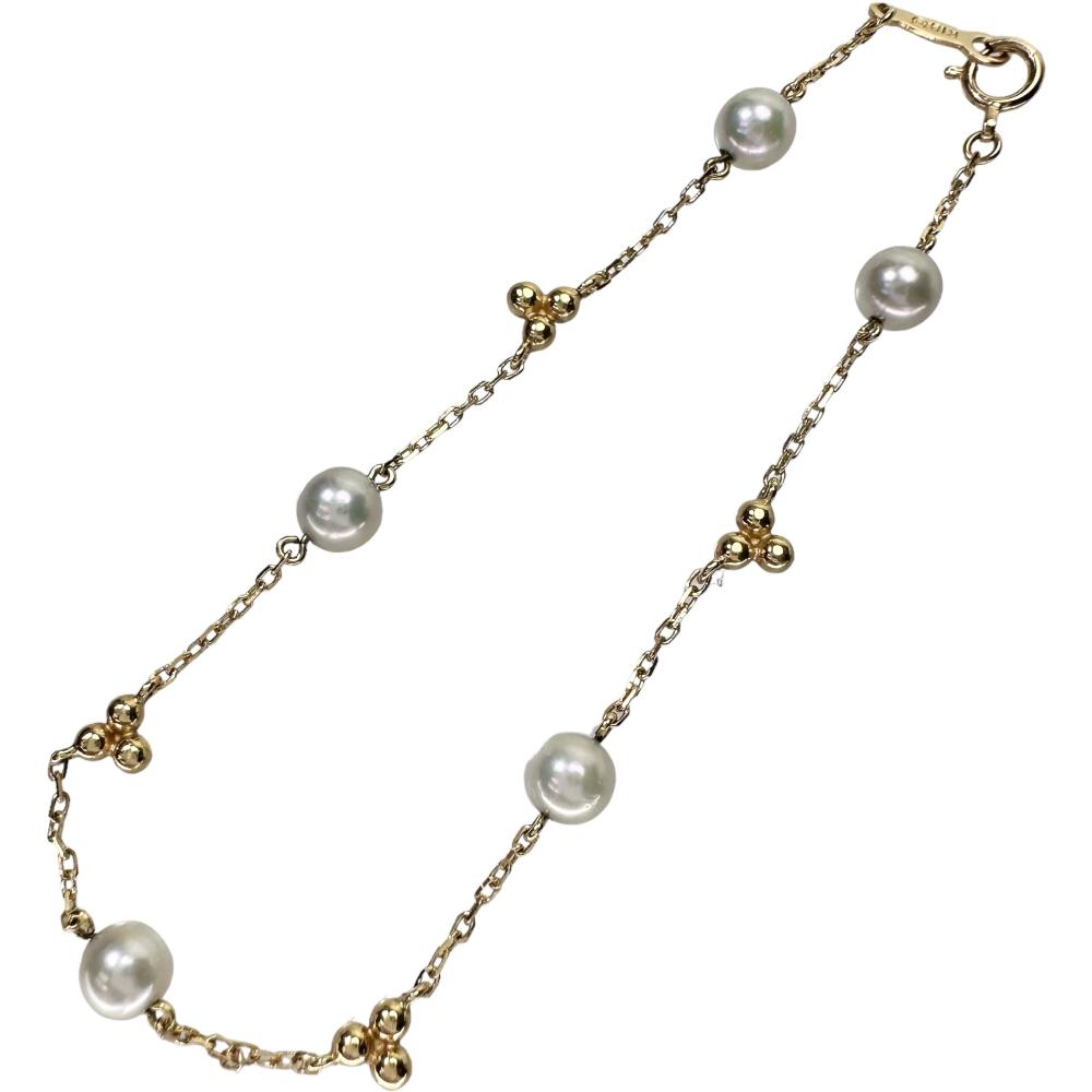 MIKIMOTO/ミキモト】 ベビーパール 4.7mm ブレスレット K18ゴールド 18金 3.0g 17.5cm レディース 【中古】 –  真子質店 PawnShopMAKO