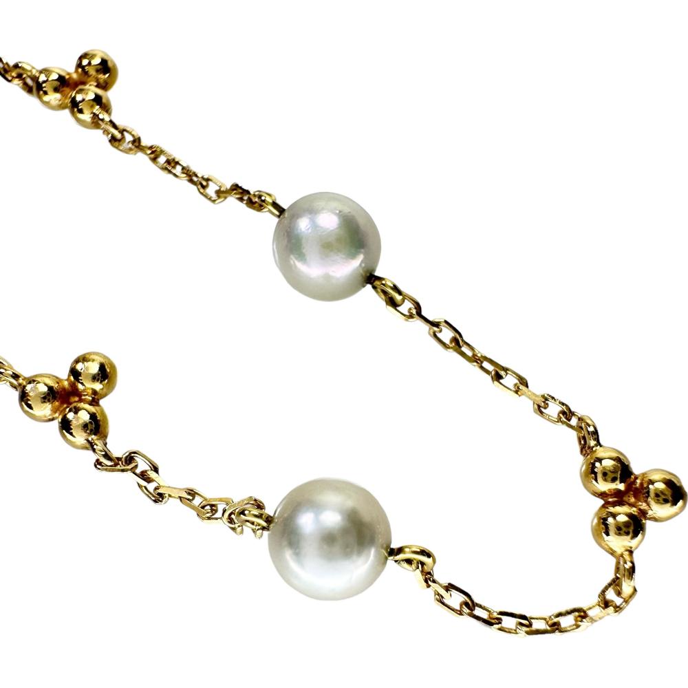 MIKIMOTO/ミキモト】 ベビーパール 4.7mm ブレスレット K18ゴールド 18金 3.0g 17.5cm レディース 【中古】 –  真子質店 PawnShopMAKO