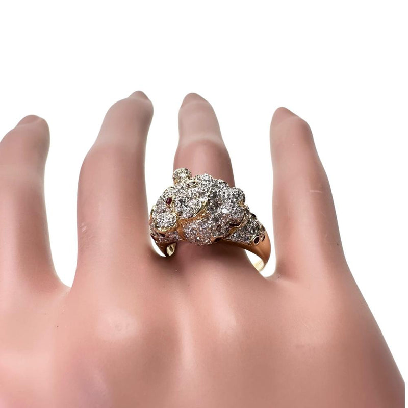 17号 パンサー/豹デザイン ダイヤモンド 0.86ct ルビー 0.23ct リング・指輪 K18ゴールド 18金 9.5g レディース
【中古】【真子質店】【NN】




【IITT】