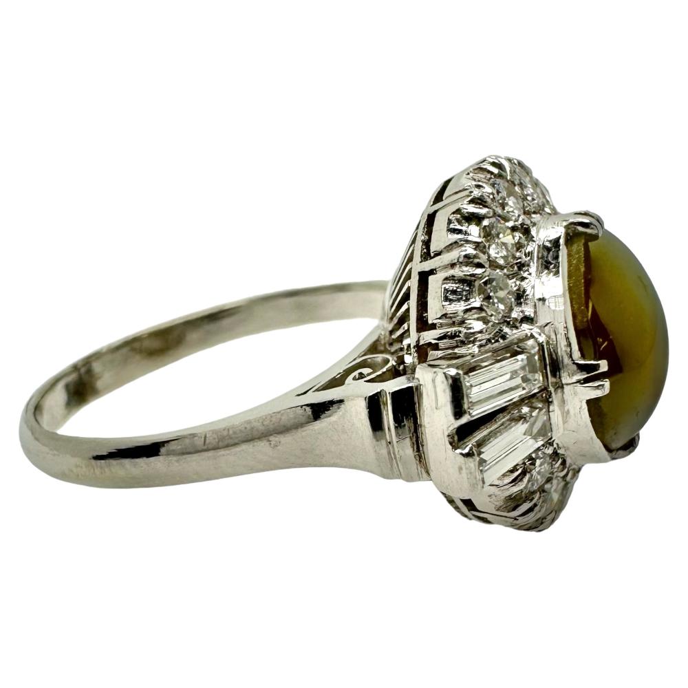 プラチナPMクリソベリルキャッツアイ ダイヤモンドリング クリソベリルキャッツアイ ダイヤモンドリング CE 2.357ct D