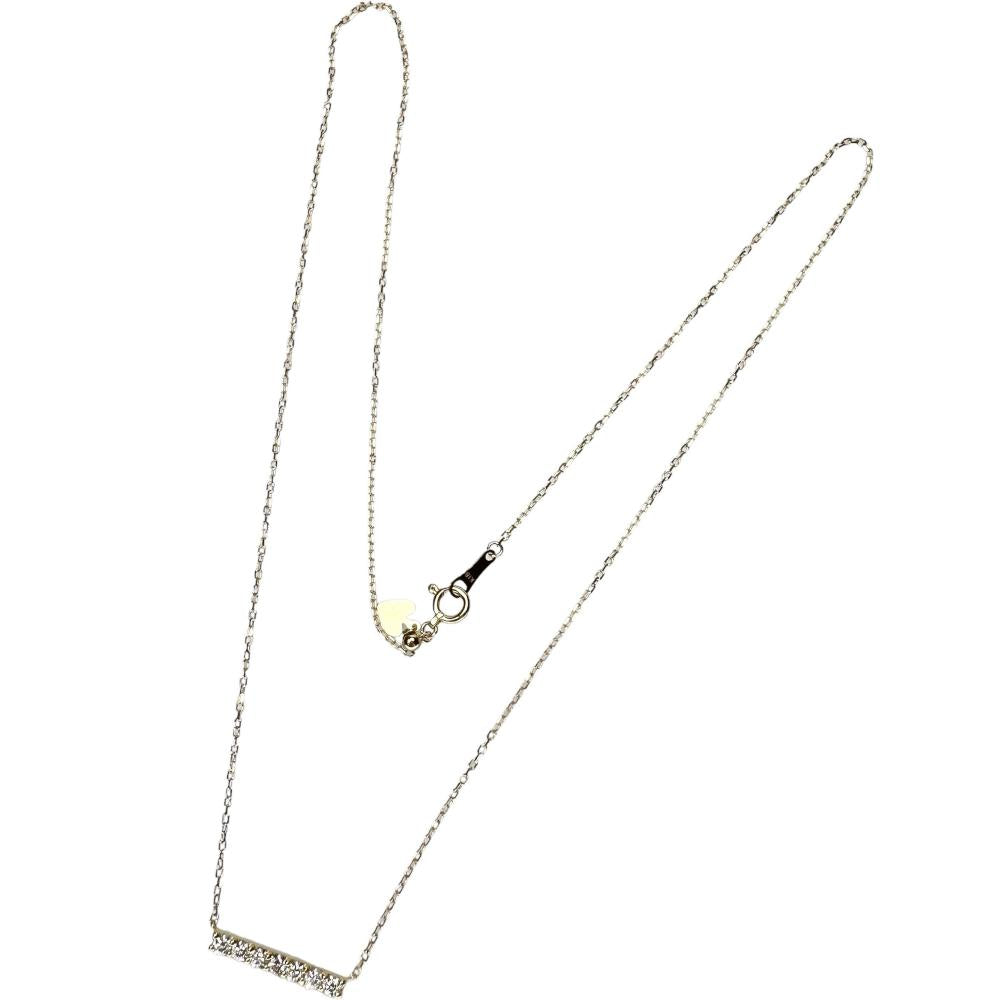 横棒/スティックデザイン ダイヤモンド 0.30ct ネックレス K18