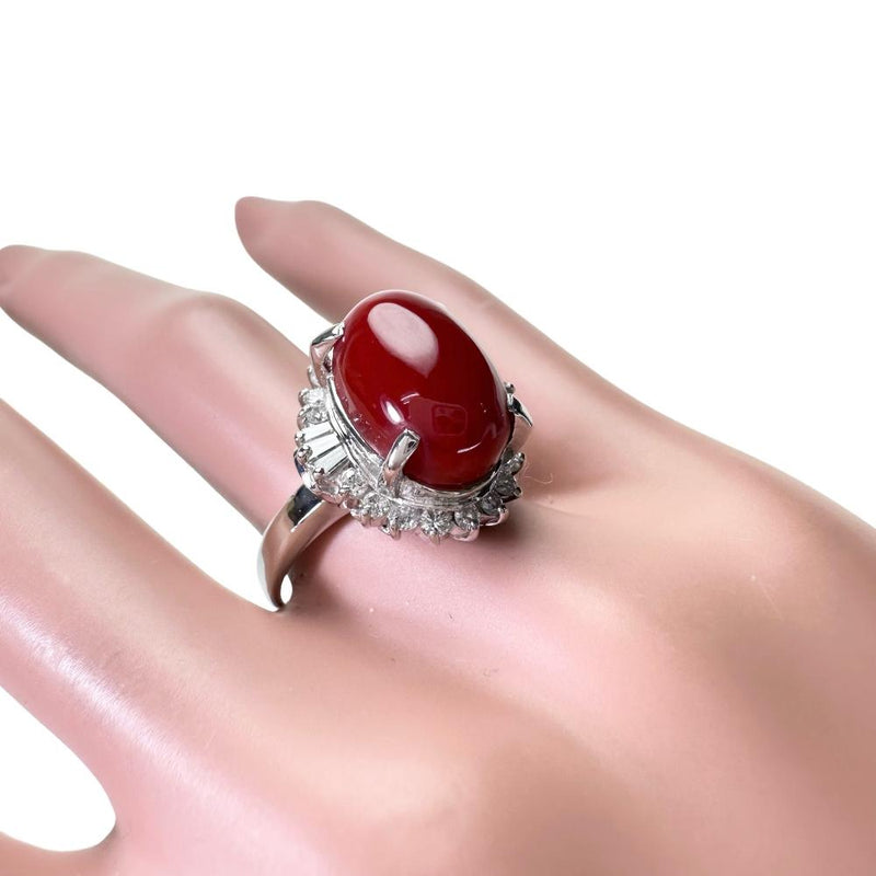 17号 血赤サンゴ ダイヤモンド 計0.48ct リング・指輪 Pt900プラチナ 9.8g レディース
【中古】【真子質店】【NN】




【SMaMo】