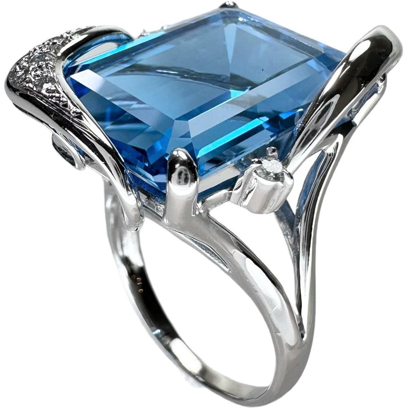 17号 ブルートパーズ 20.0ct ダイヤモンド 計0.20ct リング・指輪 K18WGホワイトゴールド 18金 11.7g レディース
【中古】【真子質店】【NN】




【STD】
