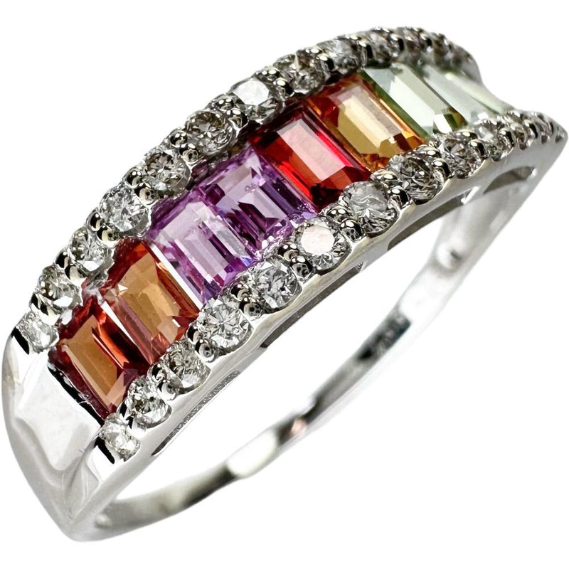 18号 マルチサファイア 計1.00ct ダイヤモンド 計0.25ct リング・指輪 K18WGホワイトゴールド 18金 2.5g レディース
【中古】【真子質店】【NN】




【TKMo】