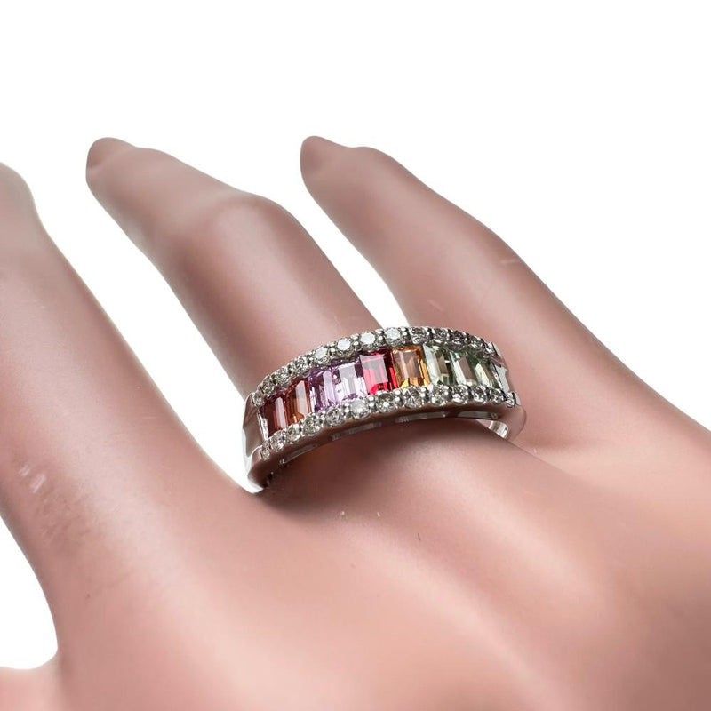 18号 マルチサファイア 計1.00ct ダイヤモンド 計0.25ct リング・指輪 K18WGホワイトゴールド 18金 2.5g レディース
【中古】【真子質店】【NN】




【TKMo】