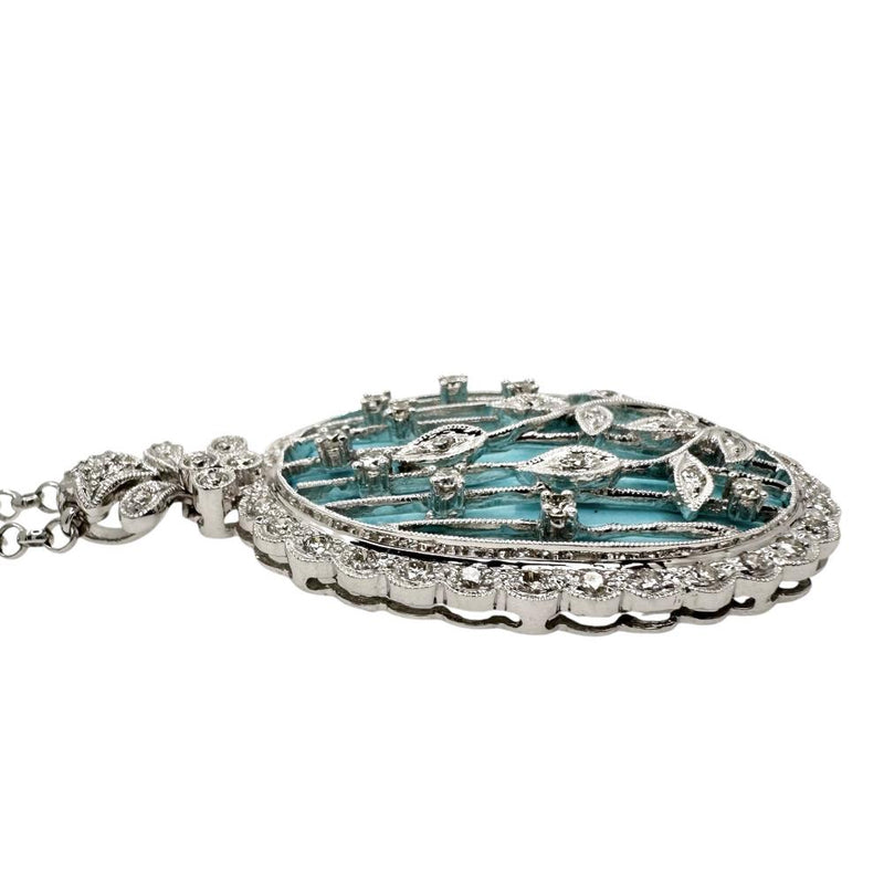 ★★最終特価品 ターコイズ/トルコ石 ダイヤモンド 計1.00ct ネックレス K18WGホワイトゴールド 18金 18.3g 50.5cm レディース
【中古】【真子質店】【NN】




【IYYI】
