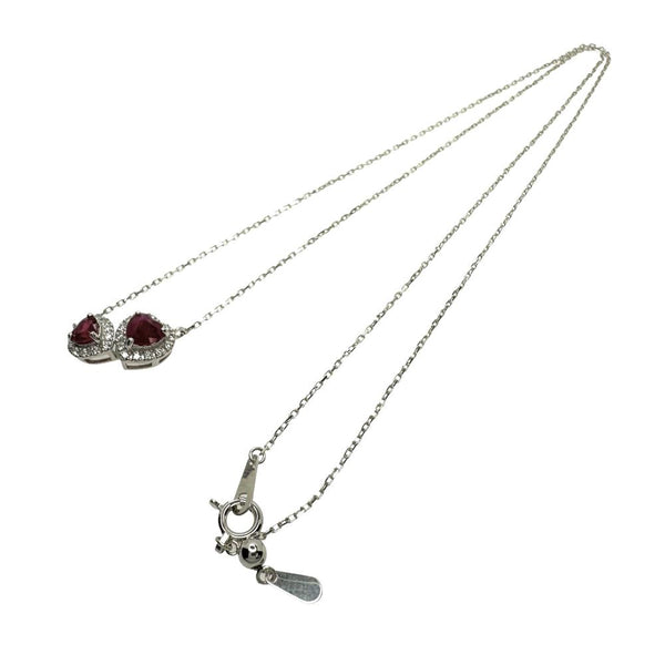 ★★最終特価品 ハート2連 ルビー 計0.96ct ダイヤモンド 計0.18ct ネックレス Pt950プラチナ/Pt850プラチナ 3.4g 46cm レディース
【中古】【真子質店】【NN】




【SxT】