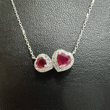 ★★最終特価品 ハート2連 ルビー 計0.96ct ダイヤモンド 計0.18ct ネックレス Pt950プラチナ/Pt850プラチナ 3.4g 46cm レディース
【中古】【真子質店】【NN】




【SxT】