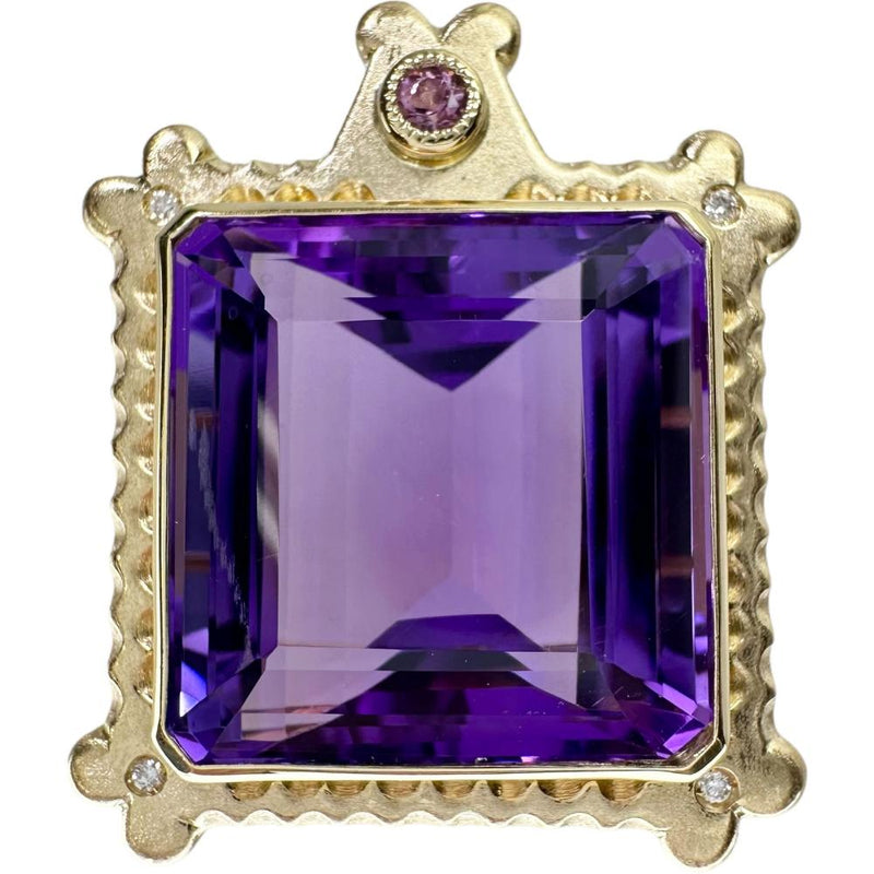 アメジスト 23.32ct ダイヤモンド 計0.03ct トルマリン 0.07ct ペンダントトップ K18ゴールド 18金 13.4g レディース
【中古】【真子質店】【NN】




【SxT】