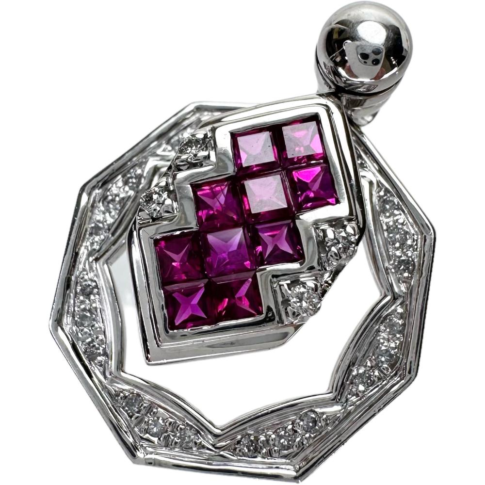 最終特価品 スイング ルビー 計1.49ct ダイヤモンド 計0.19/計0.06ct