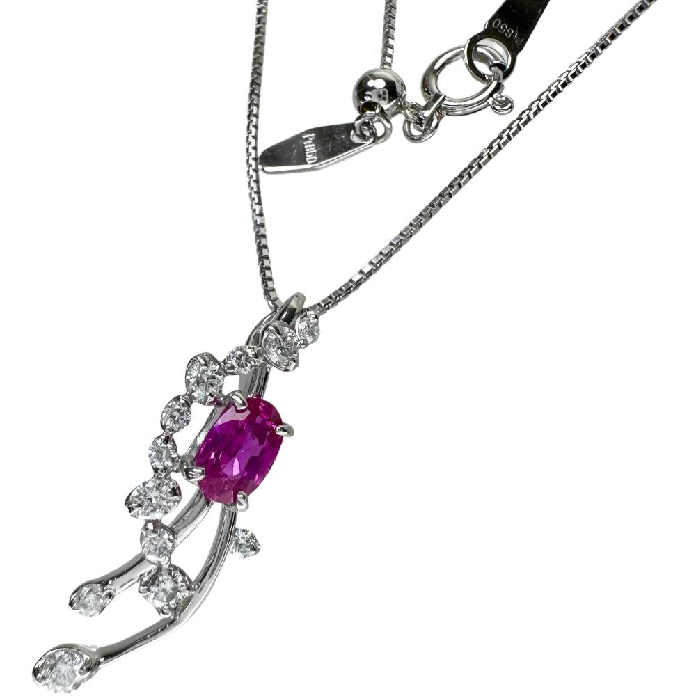 ルビー　ダイヤ　ネックレス Pt900 Pt850 Pt850/Pt900 ルビー ダイヤ ネックレス 1.07ct 」の参考買取価格