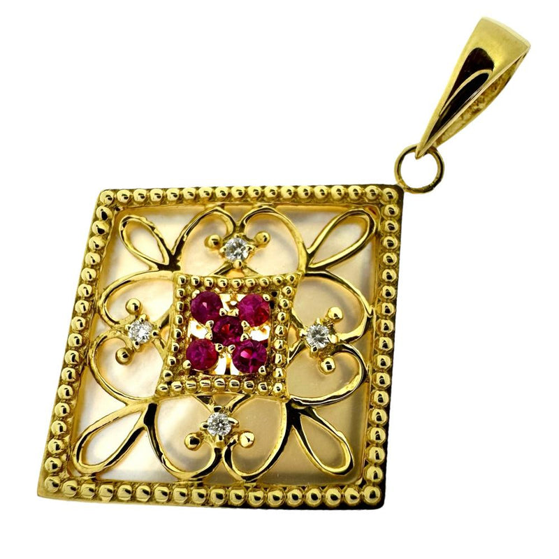 シェル ルビー 計0.14ct ダイヤモンド 計0.05ct ペンダントトップ K18ゴールド 18金 4.0g レディース
【中古】【真子質店】【NN】




【MaYMa】