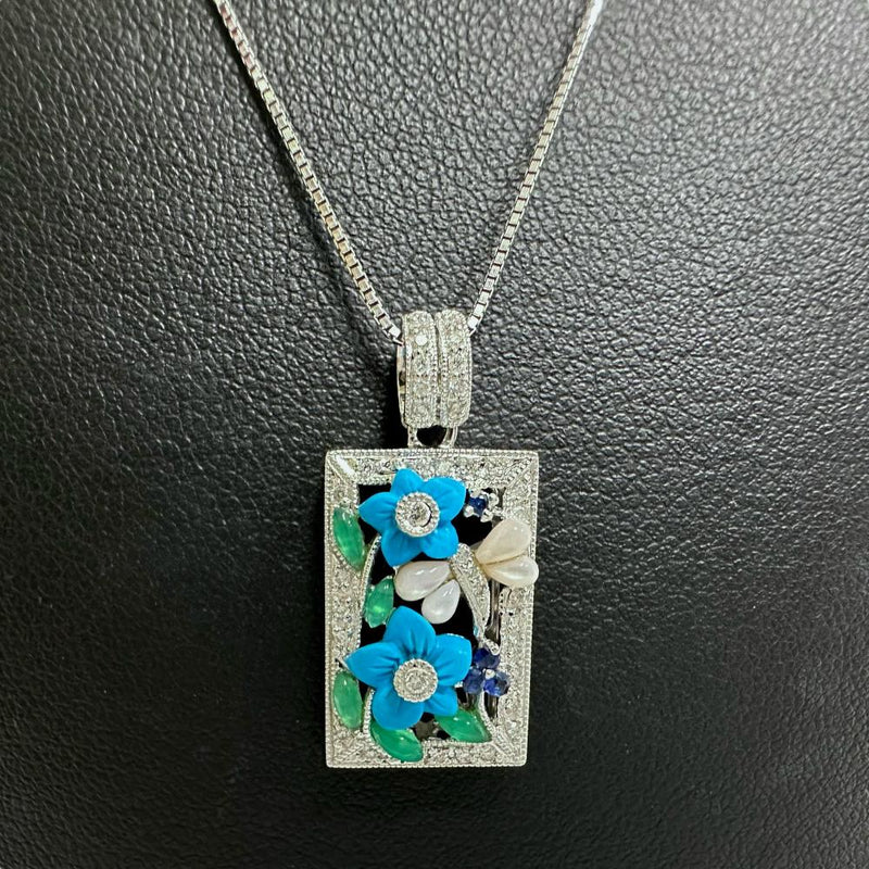 エメラルド 計0.88ct サファイア 計0.05ct ダイヤモンド 計0.16ct ネックレス K18WGホワイトゴールド 18金 6.2g 45cm レディース
【中古】【真子質店】【NN】




【YYx】
