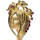 女性/鳥 ブローチ兼用  ルビー ダイヤモンド 計0.04ct ペンダントトップ K18ゴールド 18金 13.7g レディース
【中古】【真子質店】【NN】




【IMaKMo】