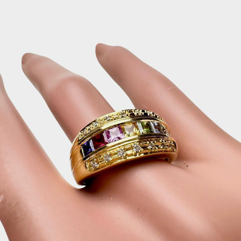★★最終特価品 15号 マルチサファイヤ 1.19ct ダイヤモンド 0.13ct リング・指輪 K18ゴールド 18金 8.6g レディース
【中古】【真子質店】【NN】




【SMaMo】