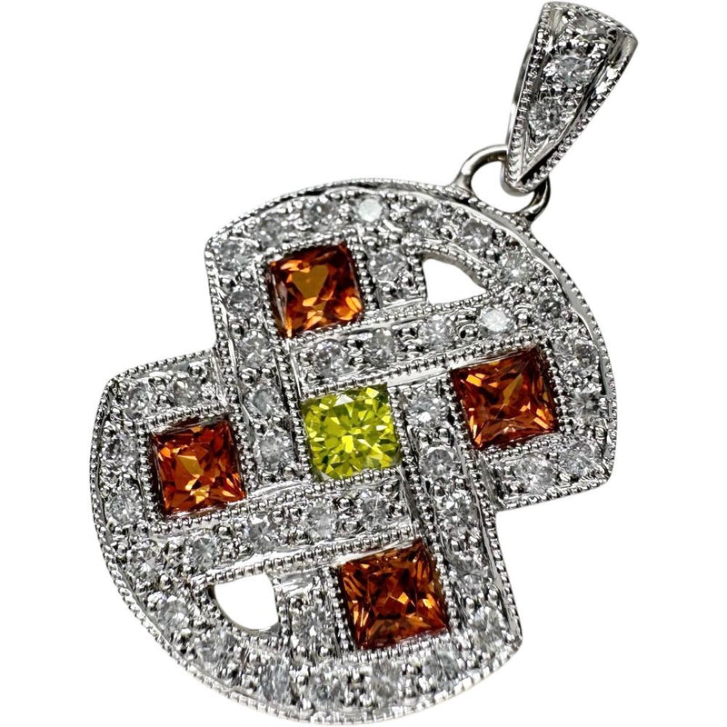 オレンジサファイア 0.80ct イエローダイヤモンド（トリートメント） 0.13ct ダイヤモンド 0.50ct ペンダントトップ K18WGホワイトゴールド 18金 3.9g レディース
【中古】【真子質店】【NN】




【DSMo】