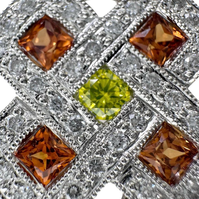 オレンジサファイア 0.80ct イエローダイヤモンド（トリートメント） 0.13ct ダイヤモンド 0.50ct ペンダントトップ K18WGホワイトゴールド 18金 3.9g レディース
【中古】【真子質店】【NN】




【DSMo】