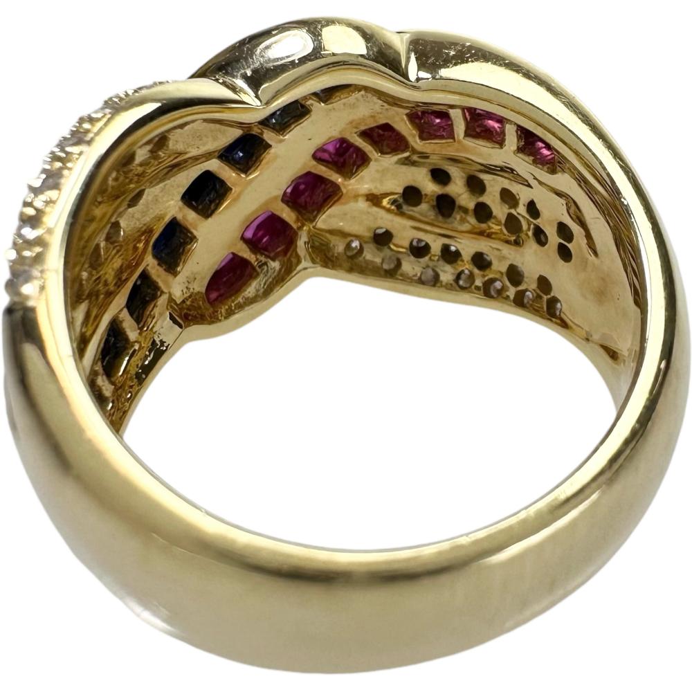 13号 ルビー/サファイア 2.00ct ダイヤモンド 0.33ct リング・指輪 K18 