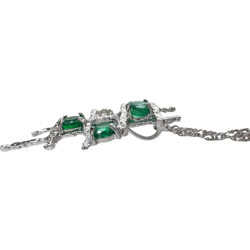エメラルド 計0.30ct ダイヤモンド 計0.01ct ネックレス K18WGホワイトゴールド 18金 1.3g 40cm レディース
【中古】【真子質店】【NN】




【IMaT】