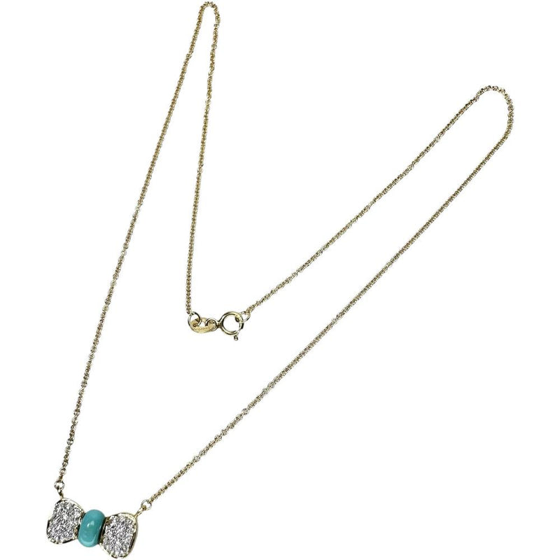 リボンモチーフ トルコ石/ターコイズ ダイヤモンド 計0.25ct ネックレス K18ゴールド 18金 4.3g 41.5cm レディース
【中古】【真子質店】【NN】




【DSMo】