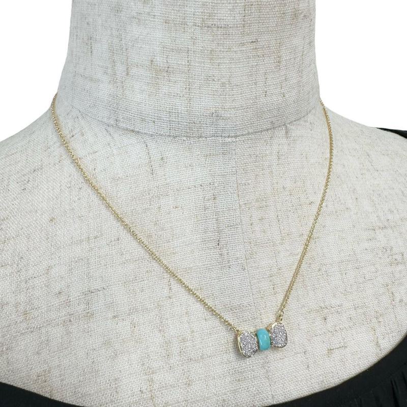 リボンモチーフ トルコ石/ターコイズ ダイヤモンド 計0.25ct ネックレス K18ゴールド 18金 4.3g 41.5cm レディース
【中古】【真子質店】【NN】




【DSMo】