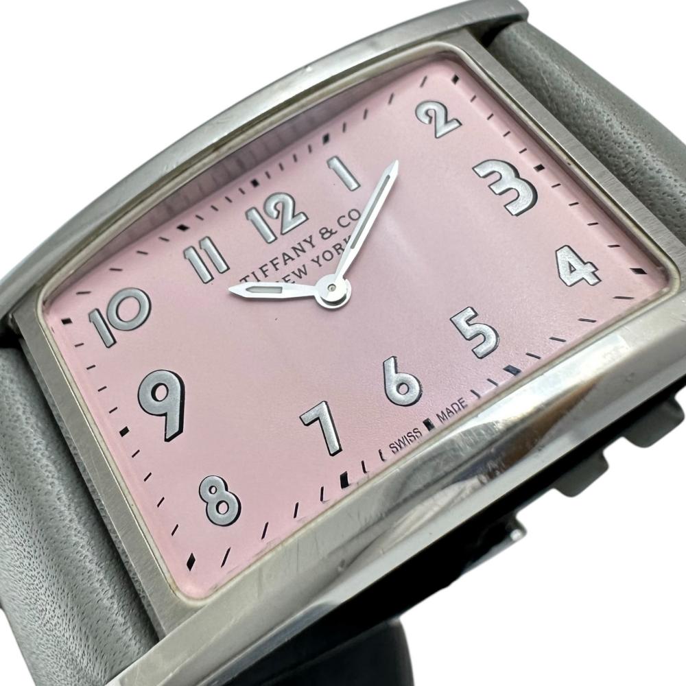 ギャラ有り ティファニー イーストウエストミニ 腕時計 ピンク文字盤 TIFFANY&Co./ティファニー】 イーストウエストミニ 37093335 腕時計