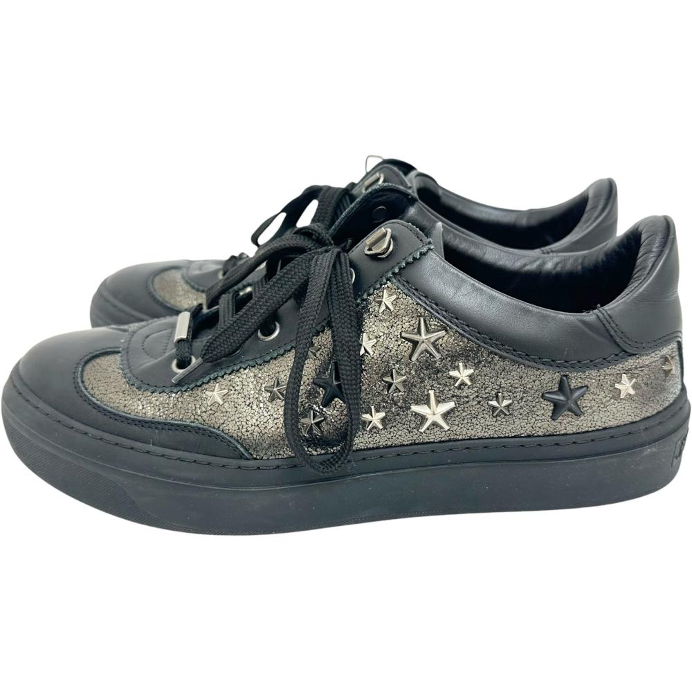 ジミーチュウJimmy choo レザー　スタッズ　スニーカー　スター JIMMY CHOO/ジミーチュウ】 スタースタッズ スニーカー レザー