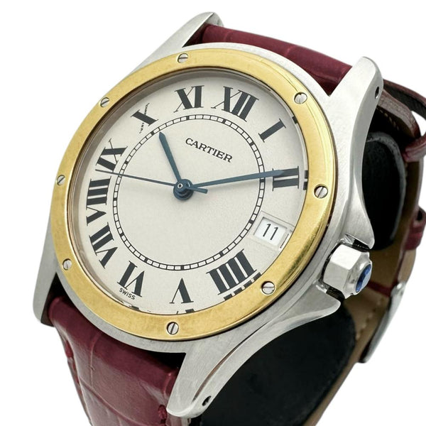 【CARTIER/カルティエ】 サントスクーガーLM W20036R3 K18/SS 腕時計 ステンレススチール/レザー/イエローゴールド 自動巻き/オートマ アイボリー文字盤/赤ベルト(社外製)/金ベゼル メンズ
【中古】【真子質店】【GD】




【TMaTI】