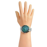 【BULOVA ACCUTRON/ブローバ・アキュトロン】 96B322 オ－シャノグラファー Devil Diver 腕時計 ステンレススチール 自動巻き/オートマ 緑文字盤/シルバーバンド/黒緑ベゼル メンズ 【中古】【真子質店】【GD】 【DTS】