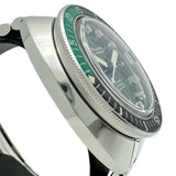 【BULOVA ACCUTRON/ブローバ・アキュトロン】 96B322 オ－シャノグラファー Devil Diver 腕時計 ステンレススチール 自動巻き/オートマ 緑文字盤/シルバーバンド/黒緑ベゼル メンズ 【中古】【真子質店】【GD】 【DTS】