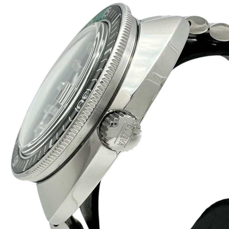 【BULOVA ACCUTRON/ブローバ・アキュトロン】 96B322 オ－シャノグラファー Devil Diver 腕時計 ステンレススチール 自動巻き/オートマ 緑文字盤/シルバーバンド/黒緑ベゼル メンズ 【中古】【真子質店】【GD】 【DTS】