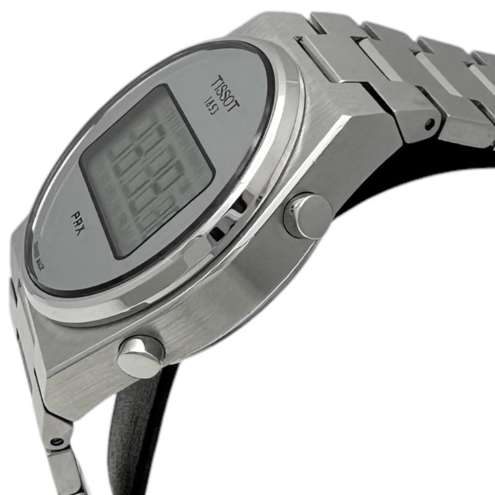 美品 稼働品 TISSOT ティソ 腕時計 デイト シルバー文字盤 ３針 箱付き TISSOT/ティソ】 PRXデジタル T137263 35mm ギャラ/箱付き 腕時計