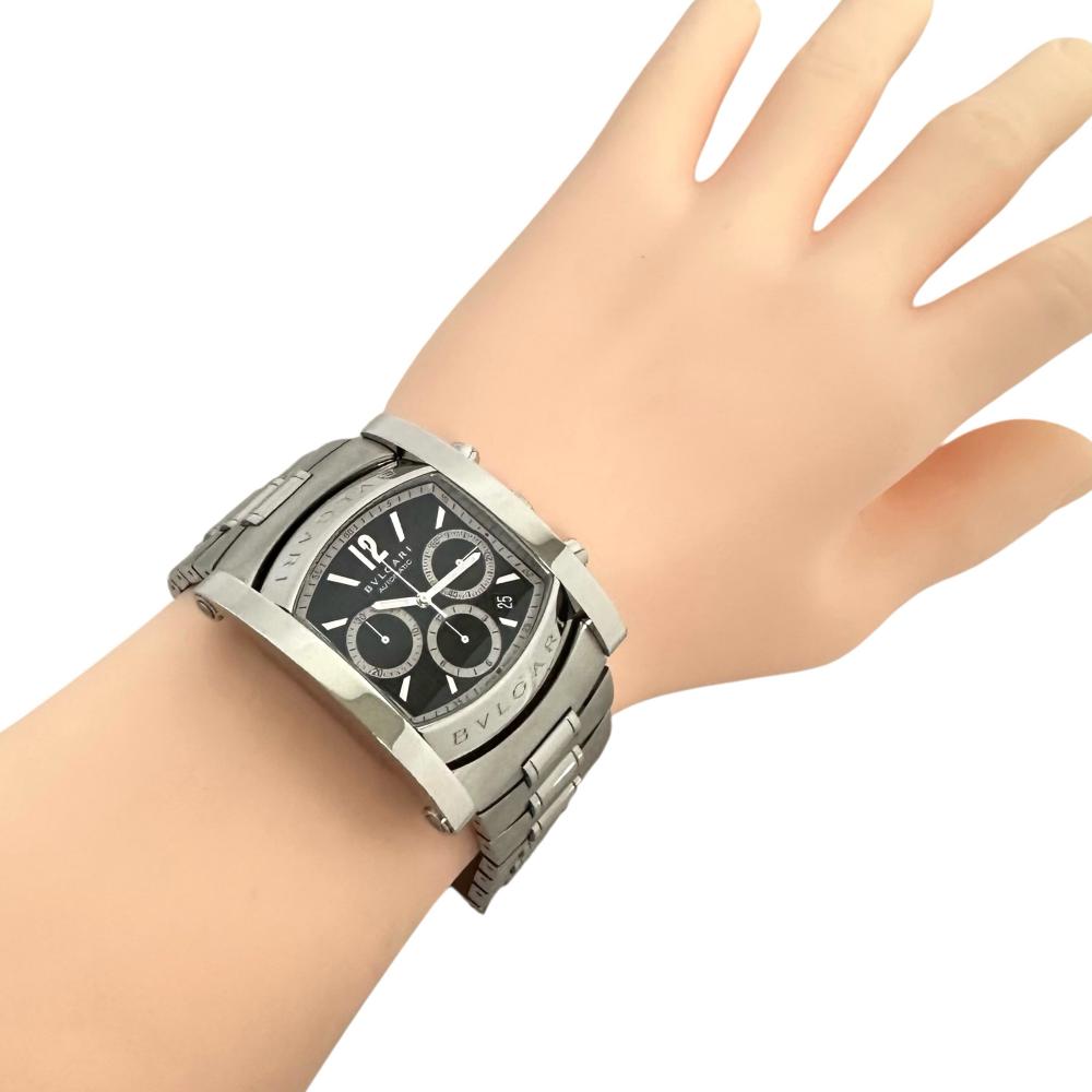 BVLGARI アショーマ48 BVLGARI/ブルガリ】 アショーマ AA48SCH クロノグラフ 腕時計
