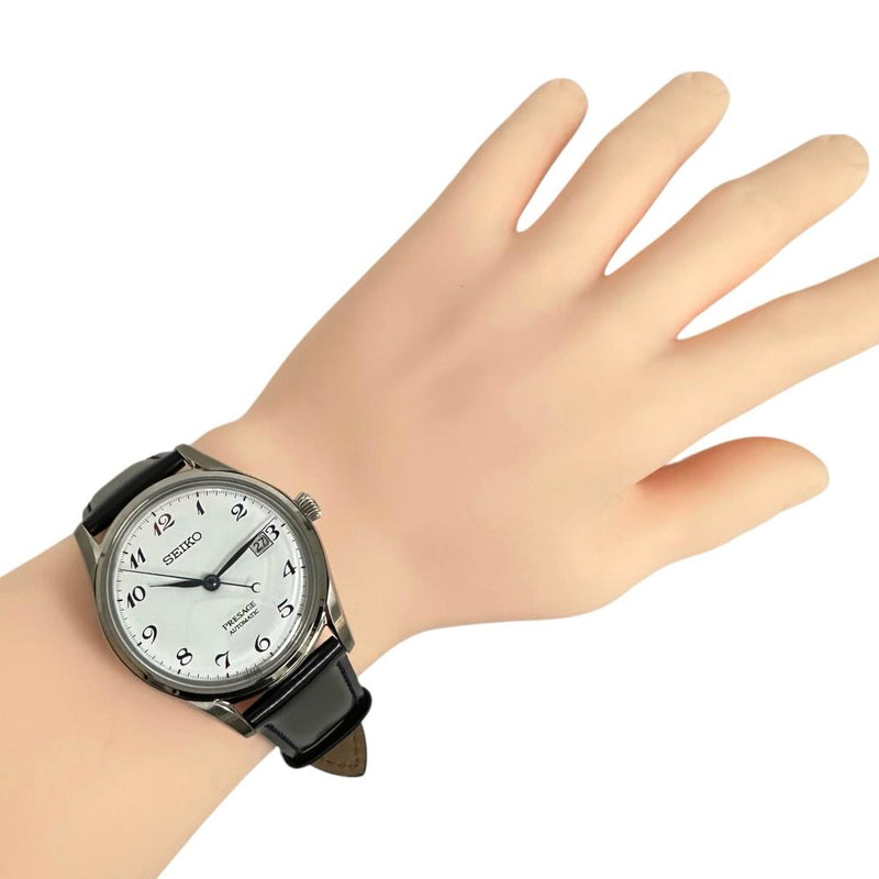 【SEIKO/セイコー】 プレサージュ SARA017  裏スケルトン 琺瑯ダイヤル 腕時計 ステンレススチール/レザー/琺瑯 自動巻き/オートマ 白文字盤/紺革ベルト メンズ
【中古】【真子質店】【GD】




【IMaKMo】