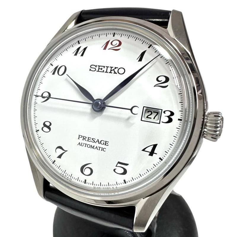 【SEIKO/セイコー】 プレサージュ SARA017  裏スケルトン 琺瑯ダイヤル 腕時計 ステンレススチール/レザー/琺瑯 自動巻き/オートマ 白文字盤/紺革ベルト メンズ
【中古】【真子質店】【GD】




【IMaKMo】