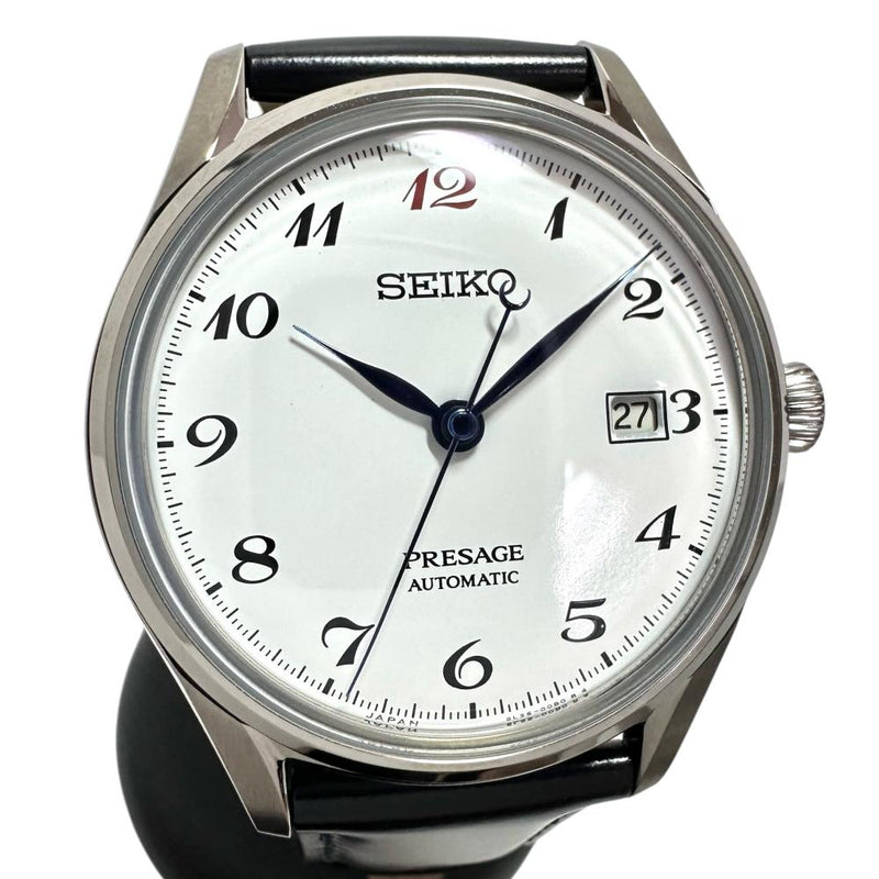 【SEIKO/セイコー】 プレサージュ SARA017  裏スケルトン 琺瑯ダイヤル 腕時計 ステンレススチール/レザー/琺瑯 自動巻き/オートマ 白文字盤/紺革ベルト メンズ
【中古】【真子質店】【GD】




【IMaKMo】