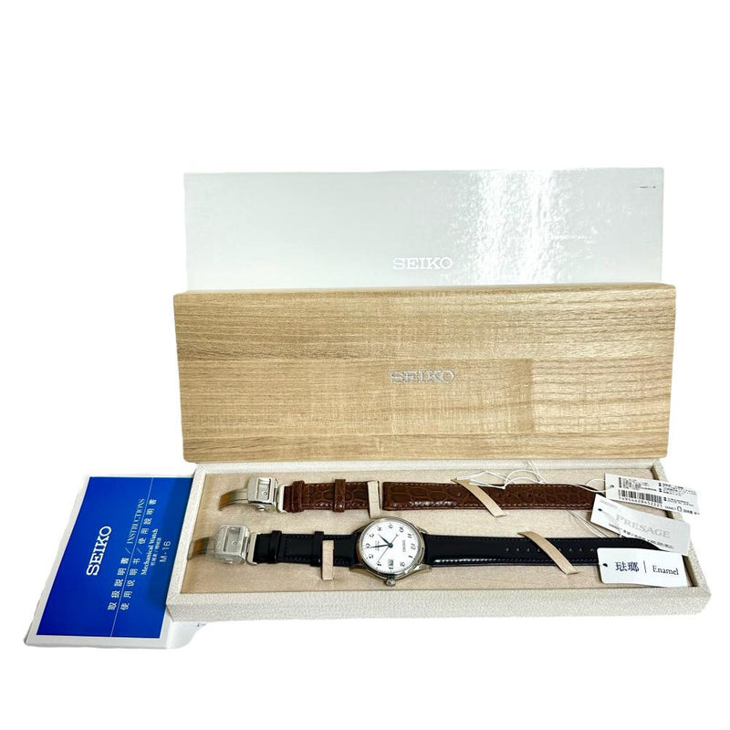 【SEIKO/セイコー】 プレサージュ SARA017  裏スケルトン 琺瑯ダイヤル 腕時計 ステンレススチール/レザー/琺瑯 自動巻き/オートマ 白文字盤/紺革ベルト メンズ
【中古】【真子質店】【GD】




【IMaKMo】