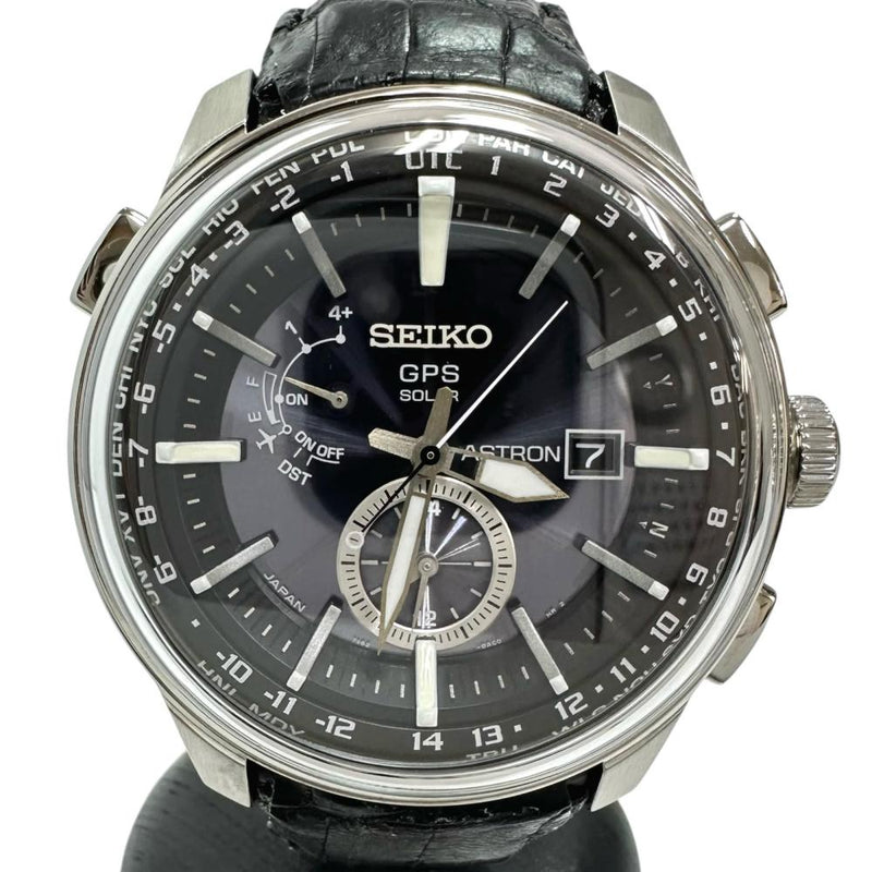 【SEIKO/セイコー】 アストロン　GPS/電波　 SBXA037/7X52-0AK0  OH済 腕時計 ステンレススチール/レザー ソーラー 黒文字盤/黒革ベルト メンズ
【中古】【真子質店】【GD】




【TSK】