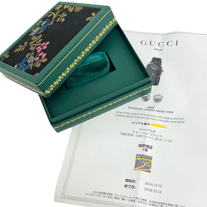 【GUCCI/グッチ】 グリップ 157.3 腕時計 ステンレススチール/ブラックコーティング クオーツ ブラック メンズ
【中古】【真子質店】【GD】




【YIY】