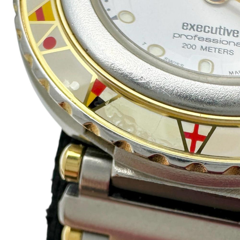 【TAG HEUER/タグホイヤー】 エグゼクティブ 915.808 腕時計 ステンレススチール/一部GP クオーツ ホワイト文字盤/シルバーベルト レディース 【中古】【真子質店】【GD】 【TKx】
