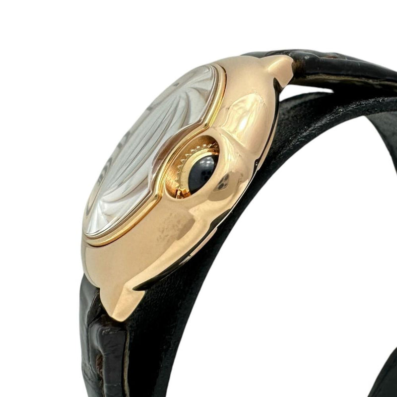 【CARTIER/カルティエ】 W6900256 バロンブルー　28mm 腕時計/レザー/PG クオーツ 銀文字盤/茶革ベルト レディース
【中古】【真子質店】【BL】




【MoMoMoMo】