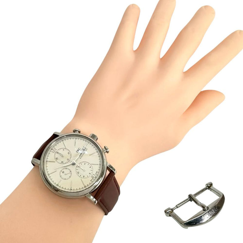 【IWC/インターナショナルウォッチカンパニー】 ポートフィノ IW391007 クロノ 腕時計 ステンレススチール/レザー 自動巻き/オートマ シルバー文字盤/茶革ベルト(社外) メンズ
【中古】【真子質店】【GD】




【TMiMaMi】