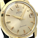 【OMEGA/オメガ】 シーマスター ヴィンテージ Ref.14762.61SC デイト　金メッキ 腕時計 GP/レザー/ステンレス 自動巻き/オートマ ゴールド文字盤/茶革（社外製） メンズ
【中古】【真子質店】【GD】




【IxIT】